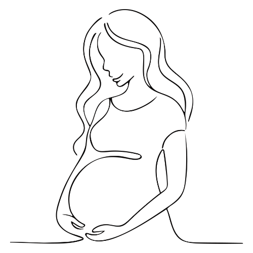 Drawing of pregnant mom