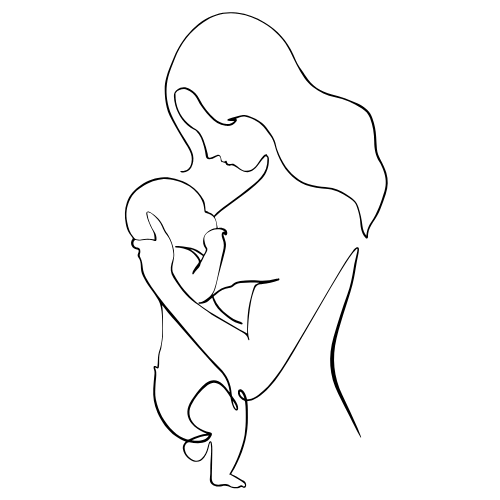 Drawing of breastfeeding Mother