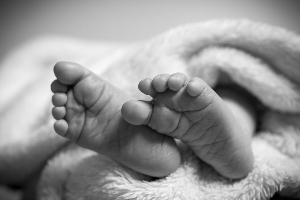 Newborn baby feet in Swakopmund